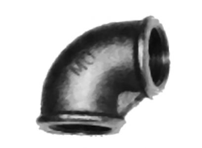 Koleno 090 1/2" čierne