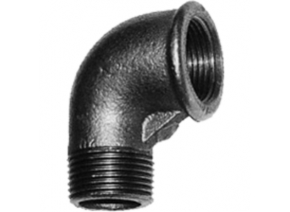 Koleno 092 6/4" čierne