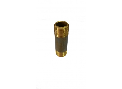 Mosadzná spojka 1/2" x 90mm obojstran.ZV