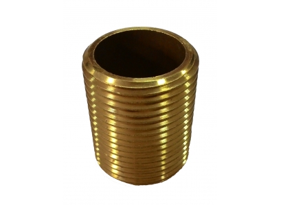 Mosadzná spojka jednozn.1"x70mm + 2ks Matica+tesn.,  prechodka T549