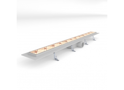 STYRON spr.žľab+rošt 90cm nerez FLOOR